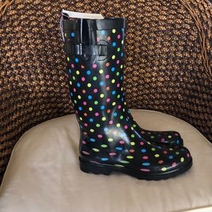 NWT Capelli of New York Polka Dot Rain Boot